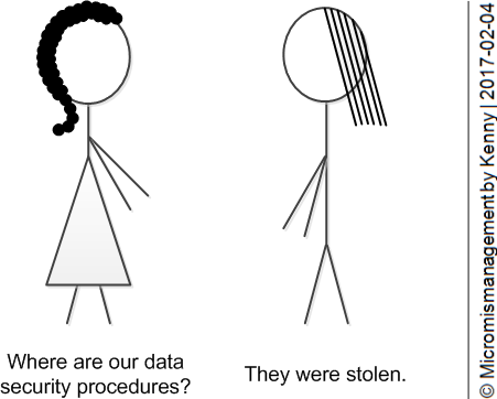 Where are out data security procedures? | They were stolen.