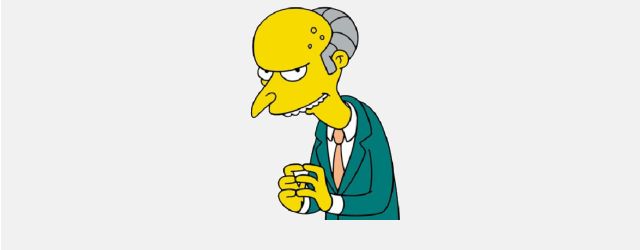 Mr. Burns, voiced by Harry Shearer in The Simpsons