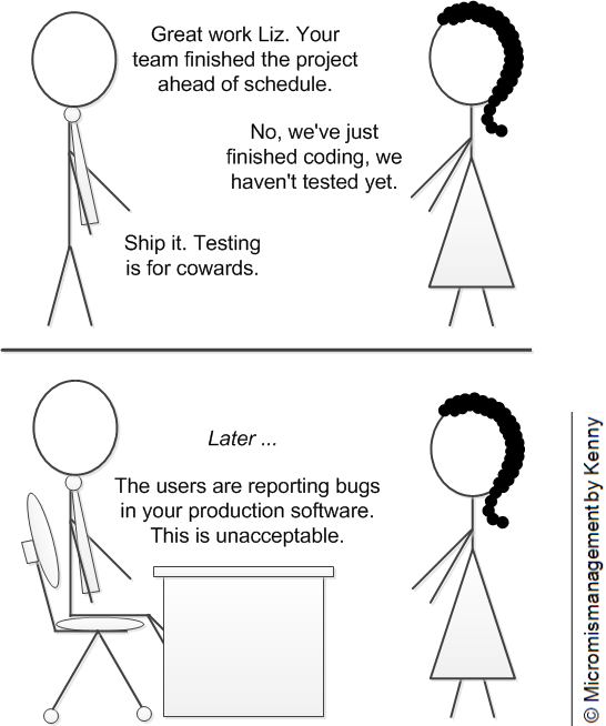 Alt-U start: Ship the software without testing