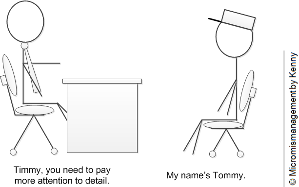 Timmy, you need to pay more attention to detail. | My name's Tommy.