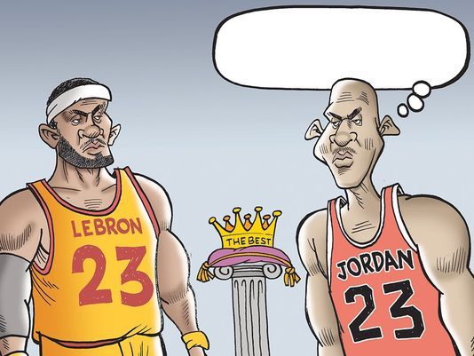 Michael Jordan and Lebron James