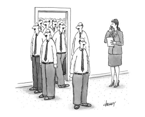 New Yorker caption contest #584: Clones