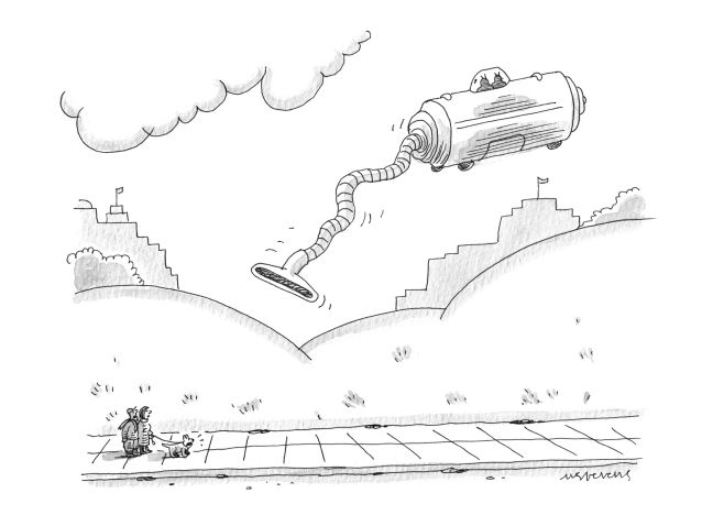 New Yorker caption contest #586: Space creatures flying a giant vacuum cleaner
